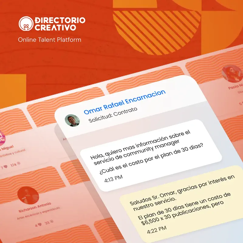 Directorio Creativo — Front-End project built with Angular and TypeScript
