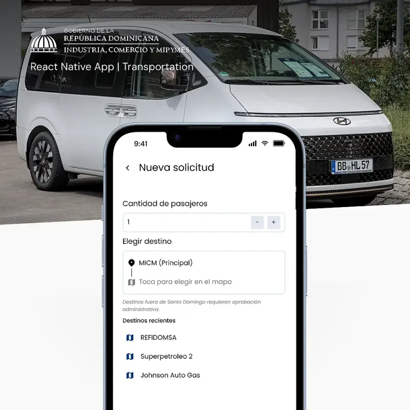 MICM Transportation App — Front-End project built with React Native and JavaScript