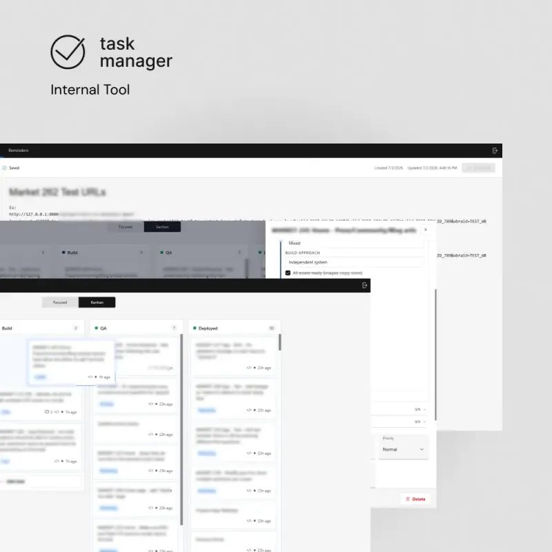 OPF Task Manager — Design & Full-Stack project built with Svelte and PostgreSQL