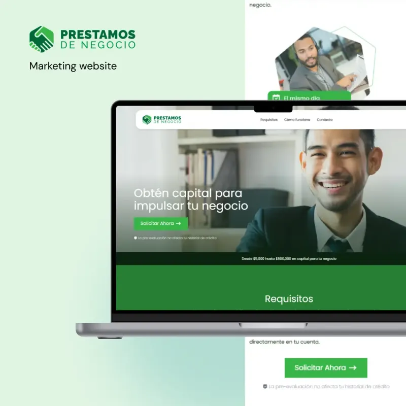 Prestamos de Negocio — Back-End project built with HTML and TailwindCSS